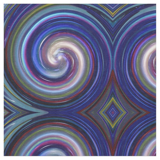 Abstract Spiral Swirl Pattern #25 Fabric (Close Up)