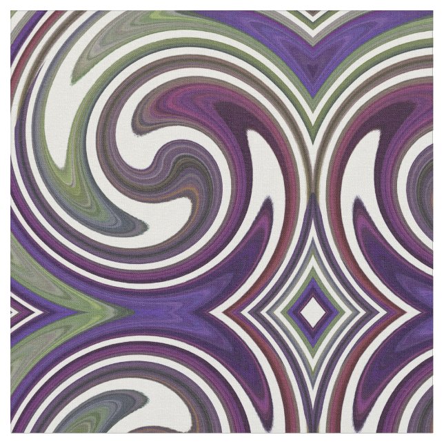 Abstract Spiral Swirl Pattern #56 Fabric (Close Up)