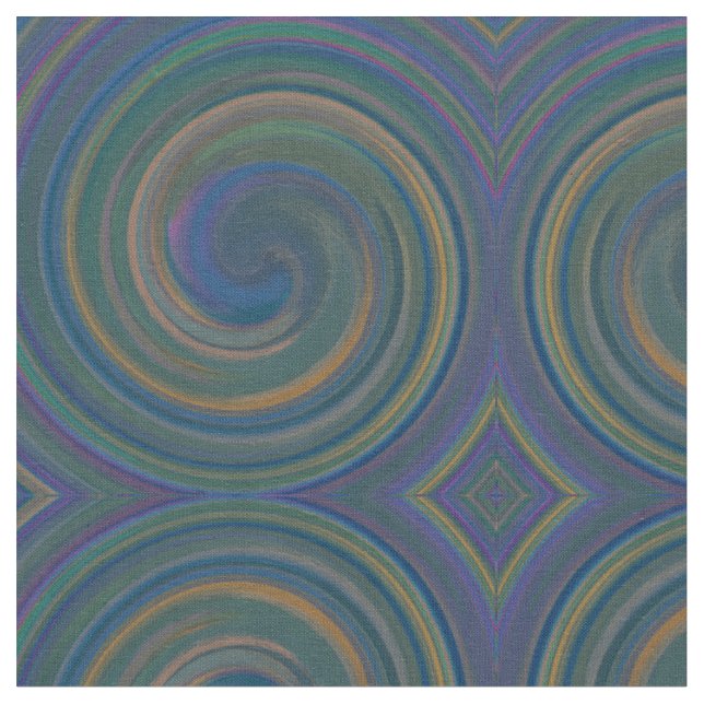 Abstract Spiral Swirl Pattern #71 Fabric (Close Up)