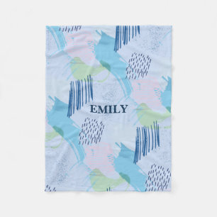 Abstract Spirals And Lines Fleece Blanket