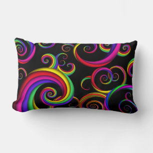 Abstract - Spirals - Inside a clown Lumbar Cushion