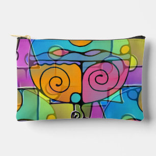 Abstract Spirals of Energy - seamless pattern 14 Accessory Pouch