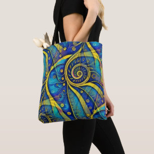 Abstract Spirals of Energy - seamless pattern 1 Tote Bag