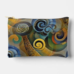 Abstract Spirals of Energy - seamless pattern 3 Accessory Pouch