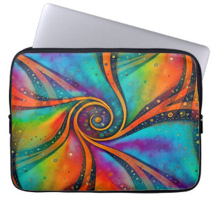 Abstract Spirals of Energy - seamless pattern 9 Laptop Sleeve
