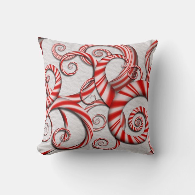 Abstract - Spirals - Peppermint Dreams Cushion (Front)