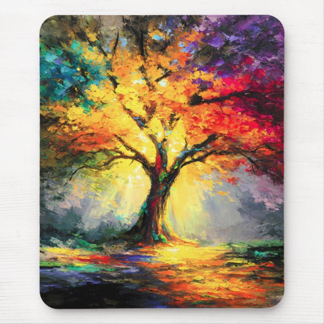 Abstract Spiritual Nature Tree of Life Mouse Pad (Front)