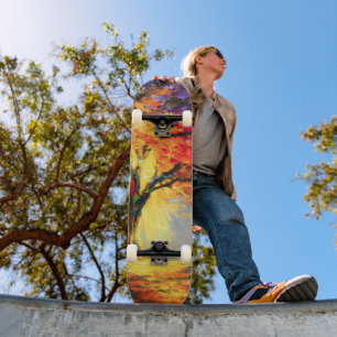 Abstract Spiritual Nature Tree of Life Skateboard