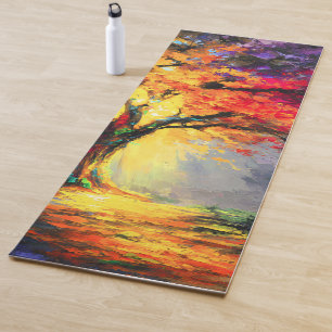 Abstract Spiritual Nature Tree of Life Yoga Mat