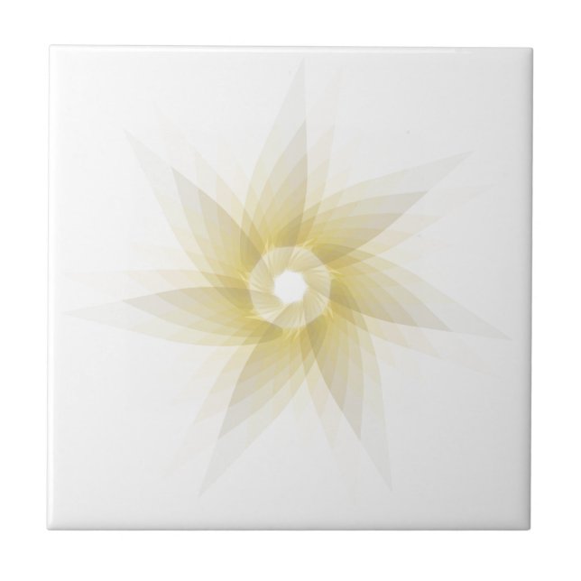 Abstract Spirograph Concentric Circle Pattern Tile (Front)