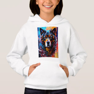 Abstract splash colour dog