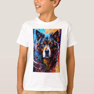 Abstract splash colour dog T-Shirt