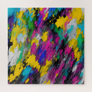 Abstract splash of paint jigsaw puzzle