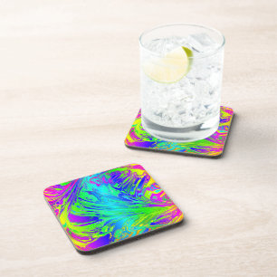 Abstract Splashing Rainbow Liquid Coaster