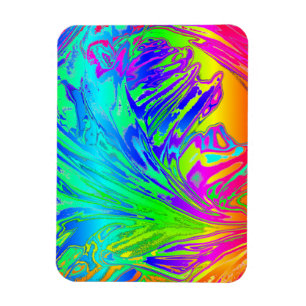 Abstract Splashing Rainbow Liquid Magnet