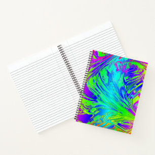 Abstract Splashing Rainbow Liquid Notebook