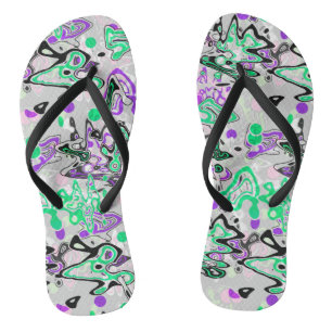 Abstract splatter brush modern stylishly fashionab jandals