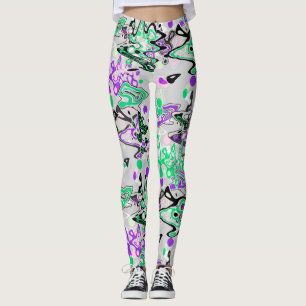 Abstract splatter brush modern stylishly fashionab leggings