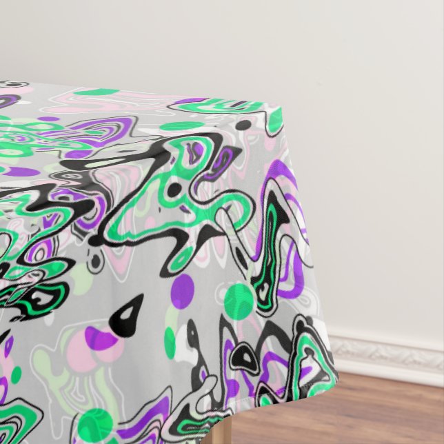 Abstract splatter brush modern stylishly fashionab tablecloth (In Situ)