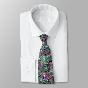 Abstract splatter brush modern stylishly fashionab tie