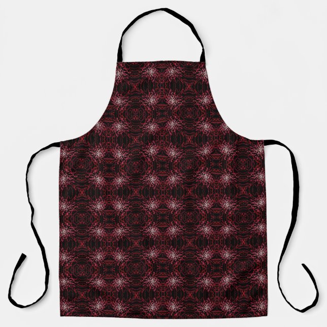 Abstract Splatter Dots Of Pinks And Reds Pattern Apron (Front)