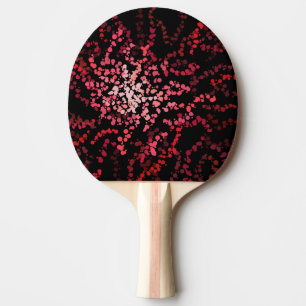 Abstract Splatter Dots Of Pinks And Reds Pattern Ping Pong Paddle