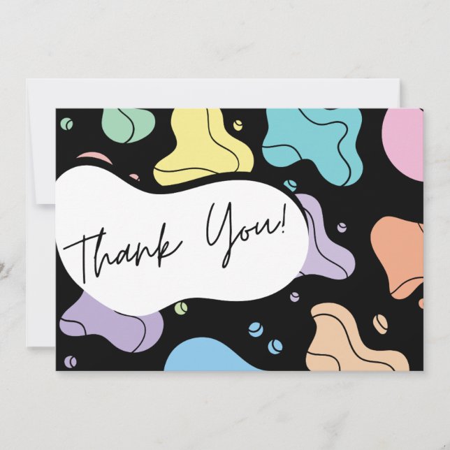 Abstract Splendour Thank You Card (Front)