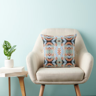 Abstract Split Ends Pattern And Soft Pastels Cushion