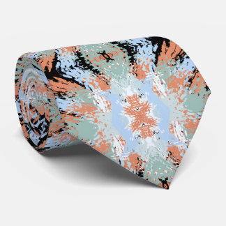 Abstract Split Ends Pattern With Pastel Colors Art Tie