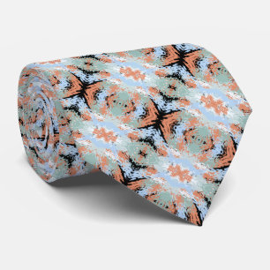 Abstract Split Ends Pattern With Pastel Colors Art Tie