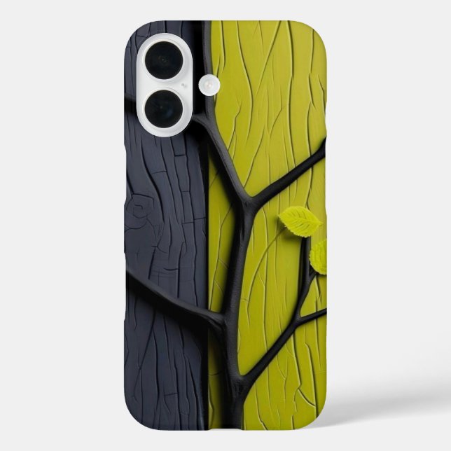 Abstract Split Tree Texture Phone Case (Back)