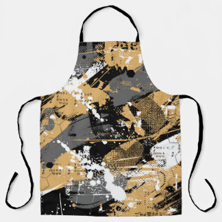 Abstract sport, graffiti style apron