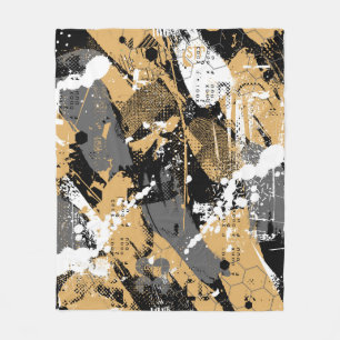 Abstract sport, graffiti style fleece blanket