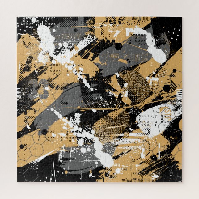 Abstract sport, graffiti style jigsaw puzzle (Vertical)