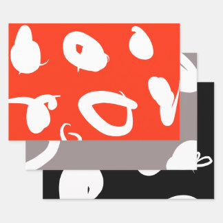 Abstract spots set Wrapping Paper flat sheets
