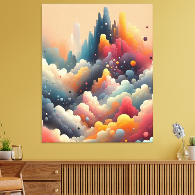 Abstract Spray Paint  Canvas Print (Insitu(LivingRoom))