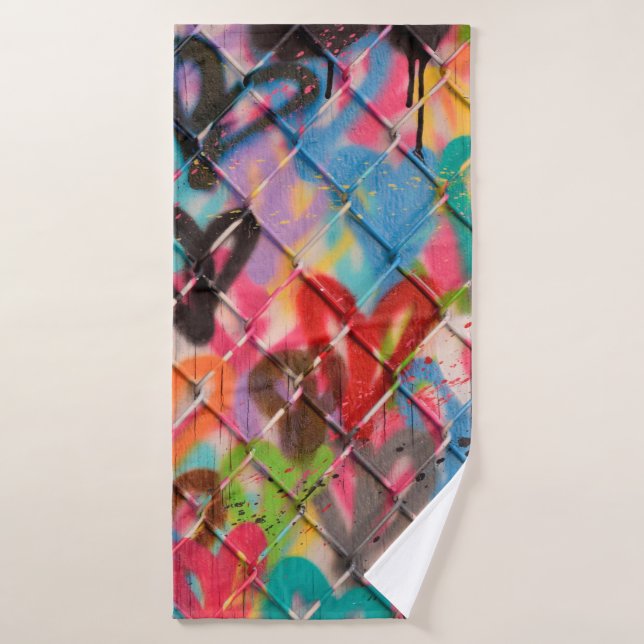 Abstract Spray Paint Texture Backgroundart,street, Bath Towel (Bath Towel)