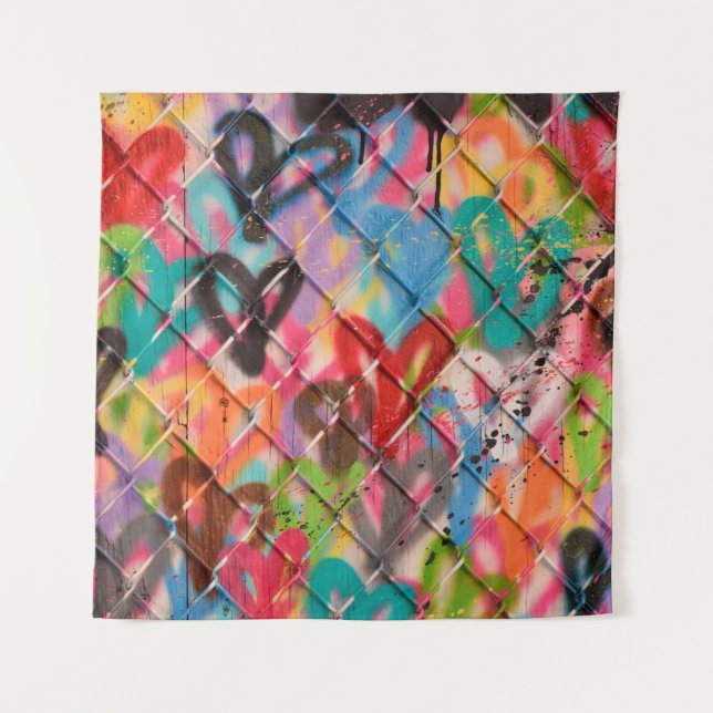 Abstract Spray Paint Texture Backgroundart,street, Tapestry (Front)