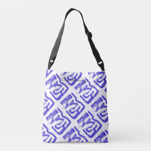 abstract sprayed blue Thunder_Cove Crossbody Bag