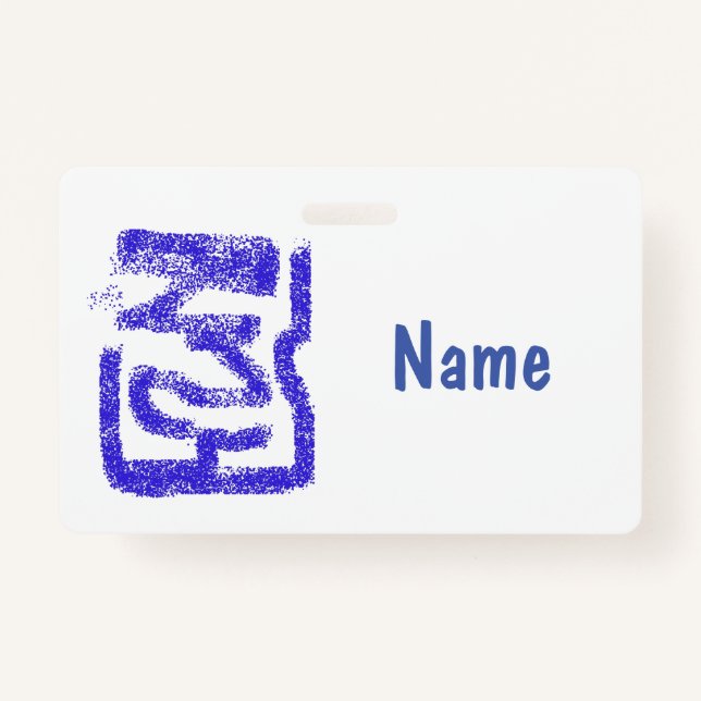Abstract sprayed blue  Thunder_Cove  ID Badge (Front)