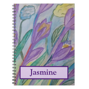 Abstract Spring Crocus Spiral Notebook