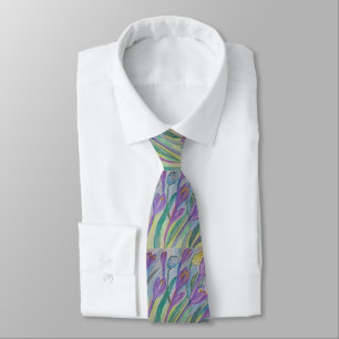 Abstract Spring Crocus  Tie