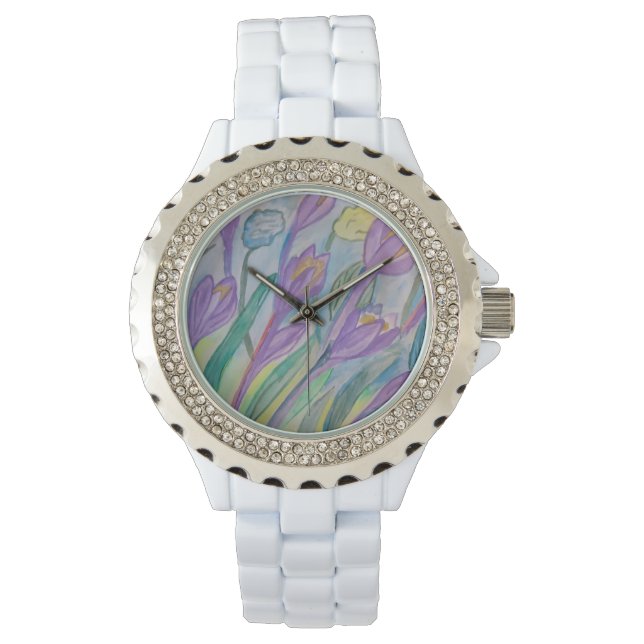Abstract Spring Crocus Watch (Front)