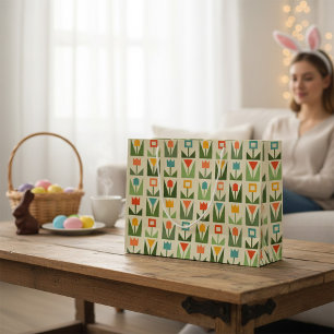Abstract Spring Flowers Large Gift Bag