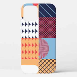 Abstract square artwork: geometric design. iPhone 12 case