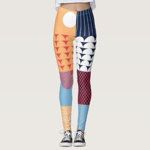 Abstract square artwork: geometric design. leggings
