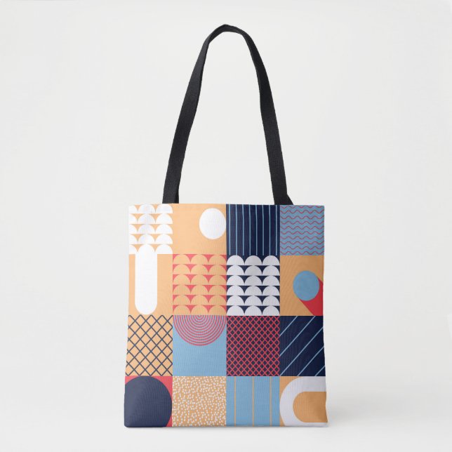Abstract square artwork: geometric design. tote bag (Front)