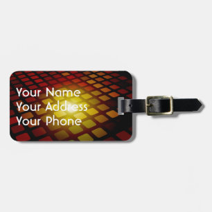 Abstract Square Pattern Luggage Tag