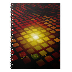 Abstract Square Pattern Spiral Notebook