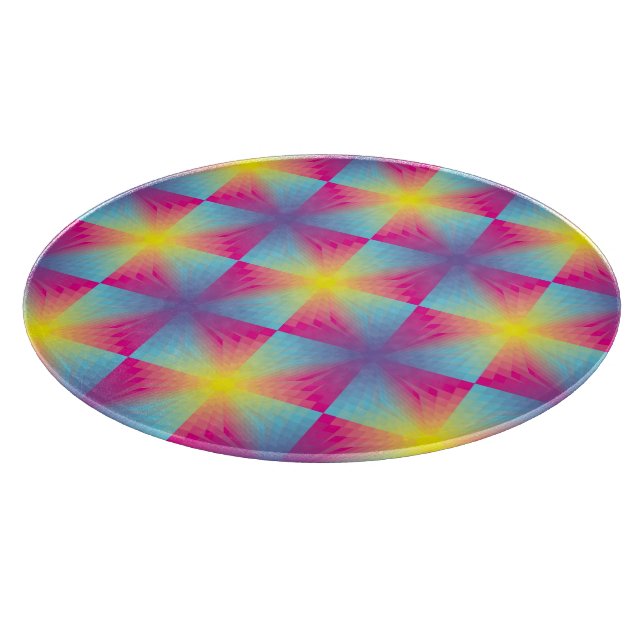 Abstract square vector mosaic cutting board (Corner)
